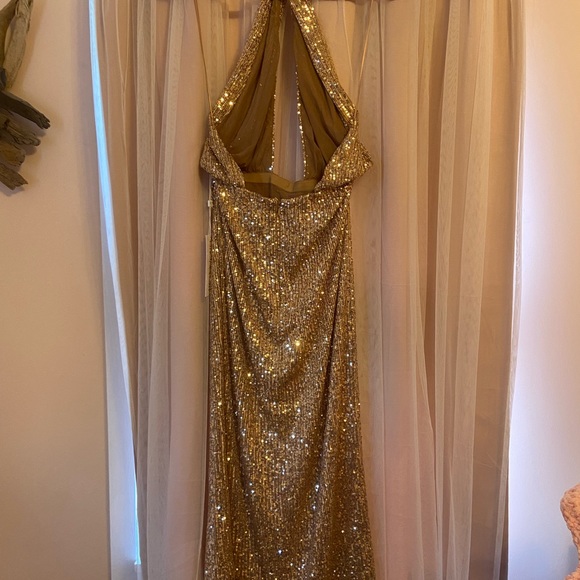 Ronny Kobo Zack Sequin Halter Midi Dress - Picture 9 of 9
